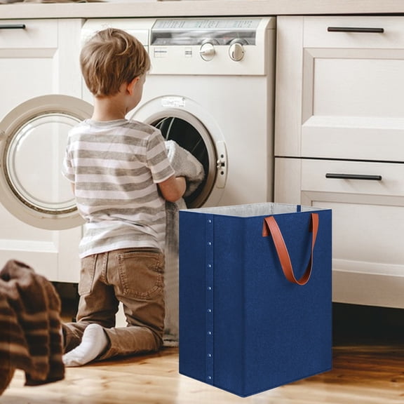 AZXY Collapsible Laundry Basket,Fabric Laundry Hamper,Dirty Clothes Hamper for Kids with Handles,Foldable Large Laundry Basket Tall,Clothes Hampers