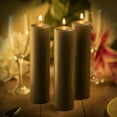 thumbnail image 2 of Hyoola 2 x 8 Dark Grey Unscented European Made Pillar Candles, Dripless Paraffin Wax with Smokeless Cotton Wicks, 4-Pack, 2 of 4