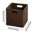 thumbnail image 3 of up to 65% off karymi Imitation Rattan Woven Foldable Storage Basket Home Clothes Storage Basket Snacks Sundries Storage Storage Boxes Dorm Decor Dorm Decor School Supplies, 3 of 7