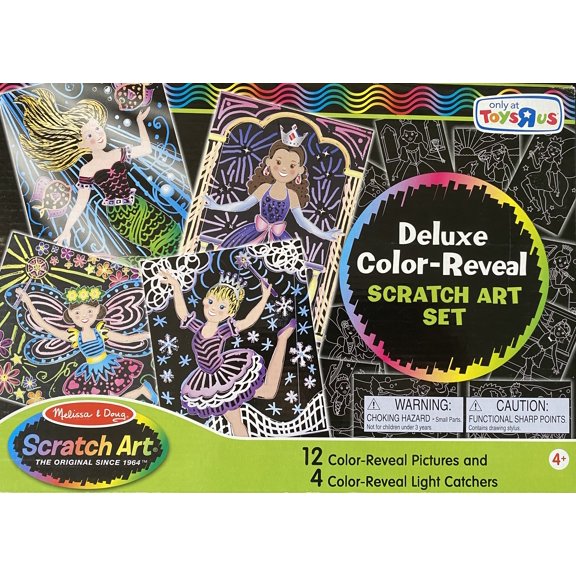 Melissa & Doug Deluxe Color-Reveal Scratchboard Art Tool & Kit
