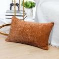 thumbnail image 2 of PiccoCasa Soft Water Repellent Throw Pillow Covers Deep Orange 12x20 Inch, 2 of 7