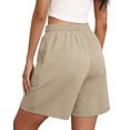 thumbnail image 4 of MOSHU Womens Cotton Shorts Drawstring Waist Sweat Shorts for Women Summer Casual Shorts with Pockets, 4 of 10