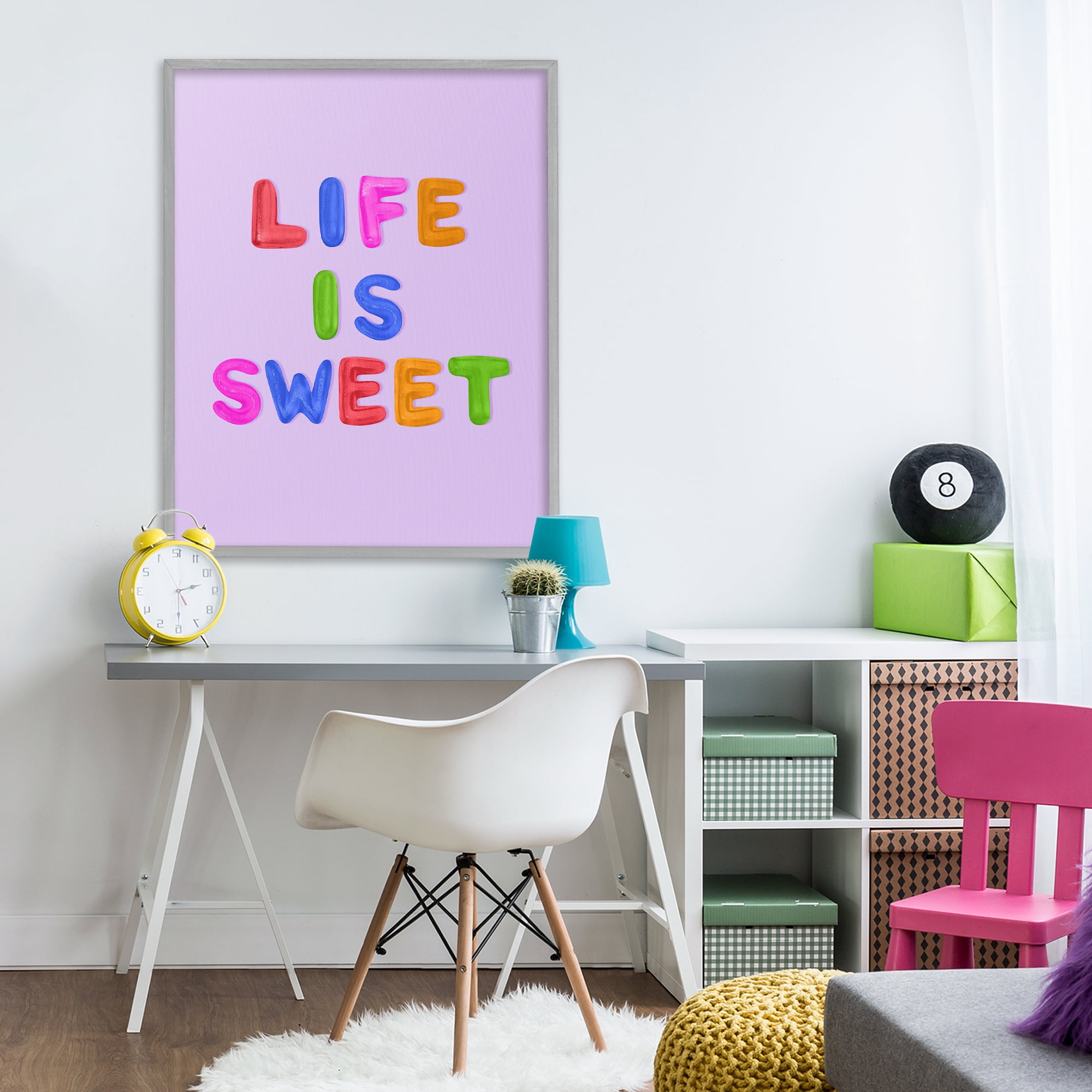 Stupell Industries Life Is Sweet Gummies Gray Framed Giclee Art, design by LISH Creative