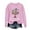 Pink, variant on Womens Hanukkah Sweatshirt Long Sleeve Candle Print Pullover Tops Crewneck Basic Stylish Holiday Blouses