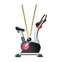 ZCSKFIN Fitness Gym Themed Christmas Ornament, Wooden Workout Design for Tree or Shelf Display, Santa Sport Figure for Athletic Holiday Decor and Themed Festive Accents