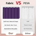 thumbnail image 7 of Yiannan Waterproof Fabric Shower Curtain Liner with 3 Magnets,Machine Washable，Mold Resitant,72x72inch,Purple, 7 of 7
