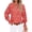 Floral Orange Red, variant on FreshPretty Womens V Neck Long Sleeve Tops Summer Casual Loose Puff Sleeve Chiffon Boho Work Blouse Dressy T Shirts