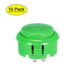 thumbnail image 1 of Interruptor de botón pulsador momentáneo de 30 mm para juegos de arcade, color verde, 10 piezas, 1 of 5