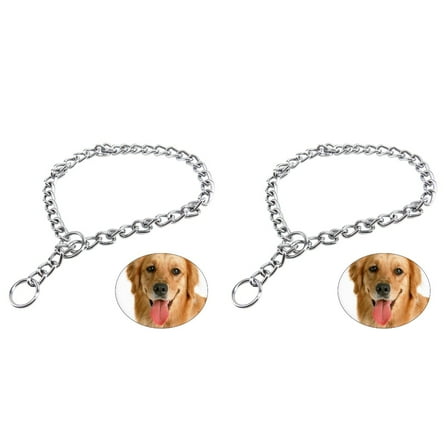 icolorfuled 2x Heavy Chain Dog Training Collar 1.6mm * 30cm