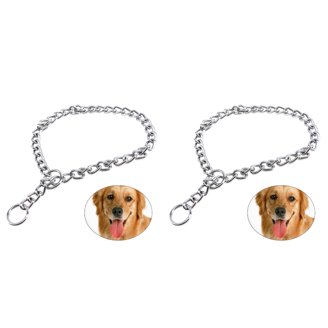 Paws Premium Stainless Steel Choke Chain Dog Collar | 18 Inch Length For Small To Medium Dogs