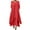 Red, variant on Fshinging Women Summer Dresses Irregular Solid Long Sleeve Long Casual Loose O Neck Vacation Dress