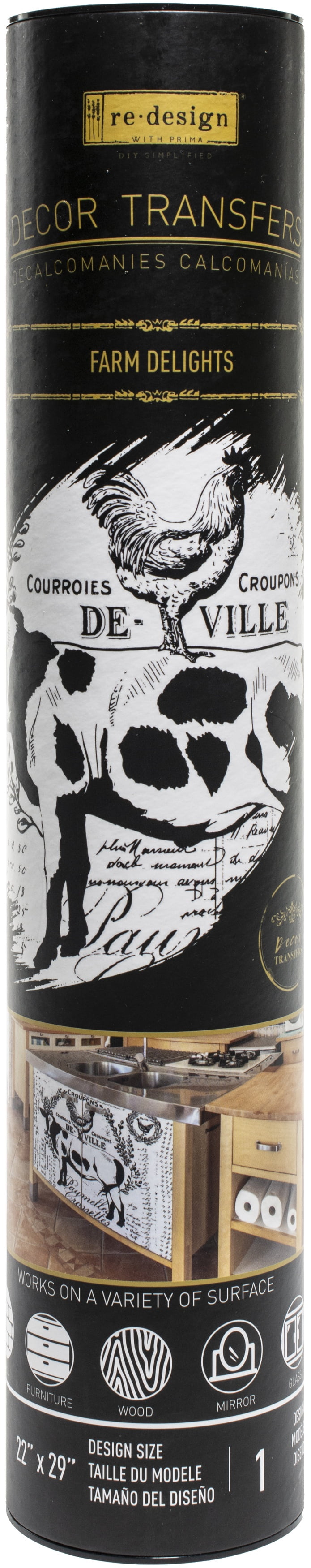 Prima Re-Design Decor Transfer-Farm Delights 29"X22"