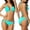 Blue, variant on Bikini Sets for Women Solid Color Lace Up Bikini Two Piece Swimsuit Womens Swimsuits Blue S