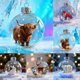 thumbnail image 3 of 2026 Wildlife Wonders Collection Crystal Glass Ornament, Vivid 3D Animal Christmas Decoration, Clear Plastic Xmas Balls, Highland Cow Ornament, Holida, 3 of 3