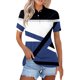 thumbnail image 2 of Blusas para las Mujeres Impresión Casual Manga Corta Turndown Collar Botón Superior, Tops Cortos para las Mujeres, 2 of 9