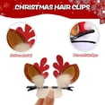 thumbnail image 2 of Accesorios para el cabello navideños para mujer, lindos y divertidos adornos navideños de Papá Noel con forma de cuerno de ciervo de imitación, pinza de pico de pato, 2 of 5
