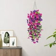 thumbnail image 5 of Comefolife Artificial Hanging Flowers, Hanging Baskets Artificial Flowers, Plastic Fake Hanging Baskets, Lifelike Flower Plant Garland, Artificial Flowers for Decoration (Purple, 75cm), 5 of 10