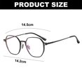 thumbnail image 2 of Monture de Lunettes en Métal transparent Polygonal Unisexe Rétro Mode, 2 of 5
