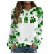 thumbnail image 1 of Xuyuer Women's Round Neck St. Patrick's Day Printed Long Sleeve Shirts Sweatshirt - Festive Holiday Graphic Pullover Top for Seasonal Parties, Gift Exchanges and Cozy Spring Summer Wear, 1 of 5