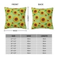 thumbnail image 2 of Pofeuu Sunflower Leaves Print Double-sided plush pillowcase Square Throw Pillow Covers Pillows Cover for Living Room Bedroom Sofa Couch Cushion Cover（No pillow core）-24"x24", 2 of 7