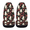 thumbnail image 5 of XYZCANDO Ghosts and Roses Car Seat Covers Polyester Fabric Stretchy Automobile Seat Cover car Front Seats Interior, Breathable Stretchable Vehicle SUV, 5 of 10