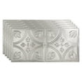 thumbnail image 1 of FASÄDE Traditional 5 Decorative Vinyl 2ft x 4ft Glue Up Ceiling Panel in Brushed Aluminum (5 Pack), 1 of 5