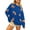 Blue #002, variant on Mohiass Women Sequin Football Sweatshirt Oversized Game Day Sweatshirt Rugby Fall Graphic Crewneck Pullover Tops White M