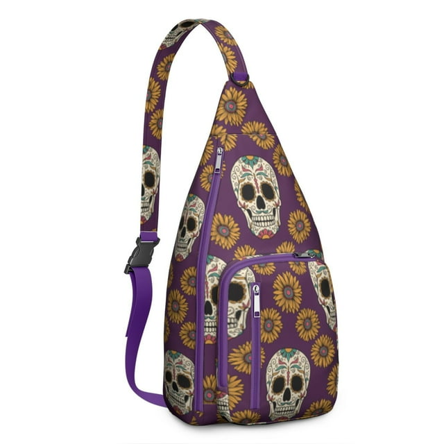 Sac à Dos Gothique Papillon - Motif Squelette & Rose Feu Sac Bandoulière, Matériau Résistant à l'Eau