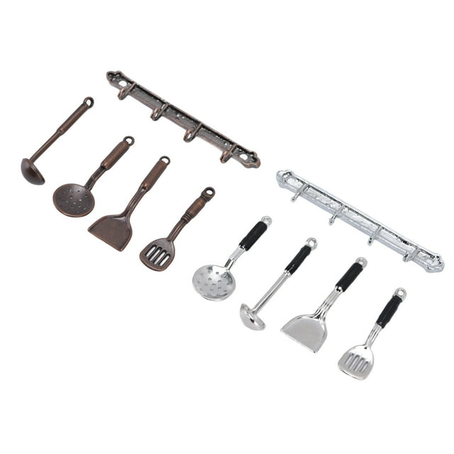 Dollhouse Kitchen Accessories Kit Miniature Kitchen Accessories Dollhouse Kitchen Shovel Spoon 2 Sets Of 1:12 Dollhouse Miniature Kitchen Accessories Miniature Shovel Spoon Hook