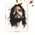 thumbnail image 3 of Qisvanset 12x16 Inch Black Jesus Portrait Canvas Wall Art, Religious Print Baptism Faith Home Wall Decor, 3 of 8