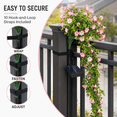 thumbnail image 2 of Artificial Hanging Flowers for Outdoors, Solar LED Fake Hanging Plants, No Fade Morning Glory Faux Flowers for Porch, Railings, Patio and Garden Decor, 2 of 13