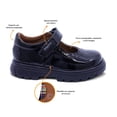 thumbnail image 2 of Zapato escolar Coqueta para niña de charol negro Thunder con perforado, 2 of 7