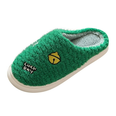 

Fashion Autumn Winter Warm Shoes Couple Women S Winter Plush Soft Soled Home Non Slip Slippers With Thick Soled Cotton Slippers