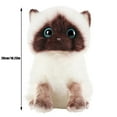 thumbnail image 3 of Plush Siamese Cat dolls Stuffed Animals Toys Simulation Siamese Cat Cute Sequins, 3 of 3