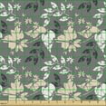 thumbnail image 2 of Floral Fabric by the Yard, Grungy Theme of Flowers and Leaves Digital Garden Art, Decorative Upholstery Fabric for Sofas and Home Accents, Grey Pale Peach by Ambesonne, 2 of 5