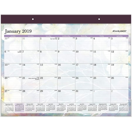 2021 AT-A-GLANCE Monthly Desk Calendar Pad - 21.75" X 17", Blue/Gray, Ink-Resistant Paper For Planning 2 thumbnail image