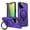 Purple, variant on For Apple iPhone 15 (6.1") Hybrid Magnetic Ring Stand Invisible Foldable Military Grade Shockproof Fit with Magsafe Phone Case Cover by Xpression - Black