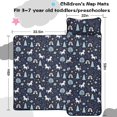 thumbnail image 5 of Unicorn and Planet Blue Pattern Teens Toddler Nap Mat with Pillow, Sleeping Mat Bag for Preschool Daycare 59"x22", 5 of 6
