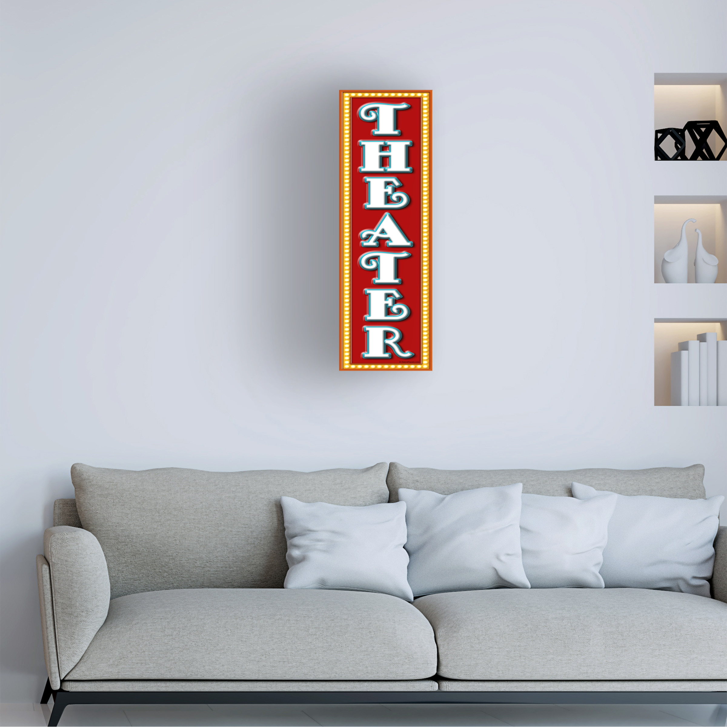 RetroPlanet 'Theater Marquee Vertical' Canvas Art