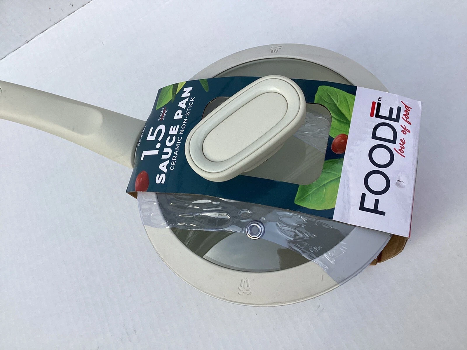 Foode Love of Food Healthy Ceramic Non-Stick Sauce Pan 1.5 Quart 48Oz
