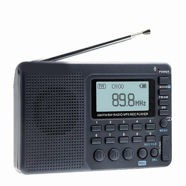 RETEKESS V115 Portable Radio FM/AM/SW Bands, USB Recorder, Speaker, Ideal for Elders