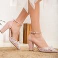 thumbnail image 3 of Ivy - Zapatos de boda con encaje floral 3D color rosa rosa 23 CM, 3 of 5