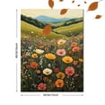 thumbnail image 3 of Qisvanset 12x16 Inch Wildflower Meadow Canvas Wall Art, Rolling Hill Nature Scenery Countryside Style Home Decor, 3 of 8