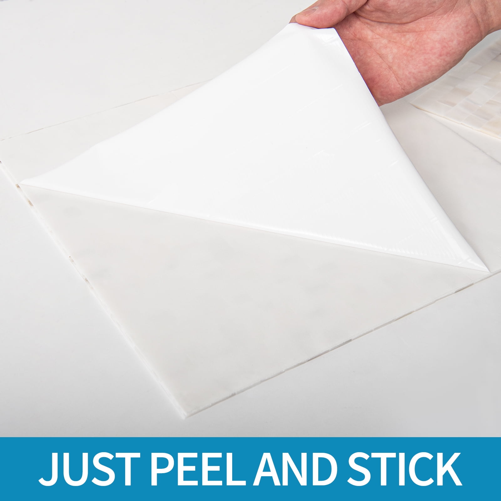 Art3d 6-Pack Peel and Stick Mother of Pearl Shell Tile for Kitchen Backsplashes (12" x 12")