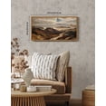 thumbnail image 3 of Drsoum Vintage Wall Art Seaside Path Wilderness Landscape Painting Retro Coastal Scenery Farmhouse Kitchen Living Room Decor 8x16in Natural Framed, 3 of 7