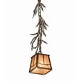 thumbnail image 6 of Meyda 172854 5.5 in. Square Pine Branch Valley View Mini Pendant, Cafe Noir & Silver Mica, 6 of 7