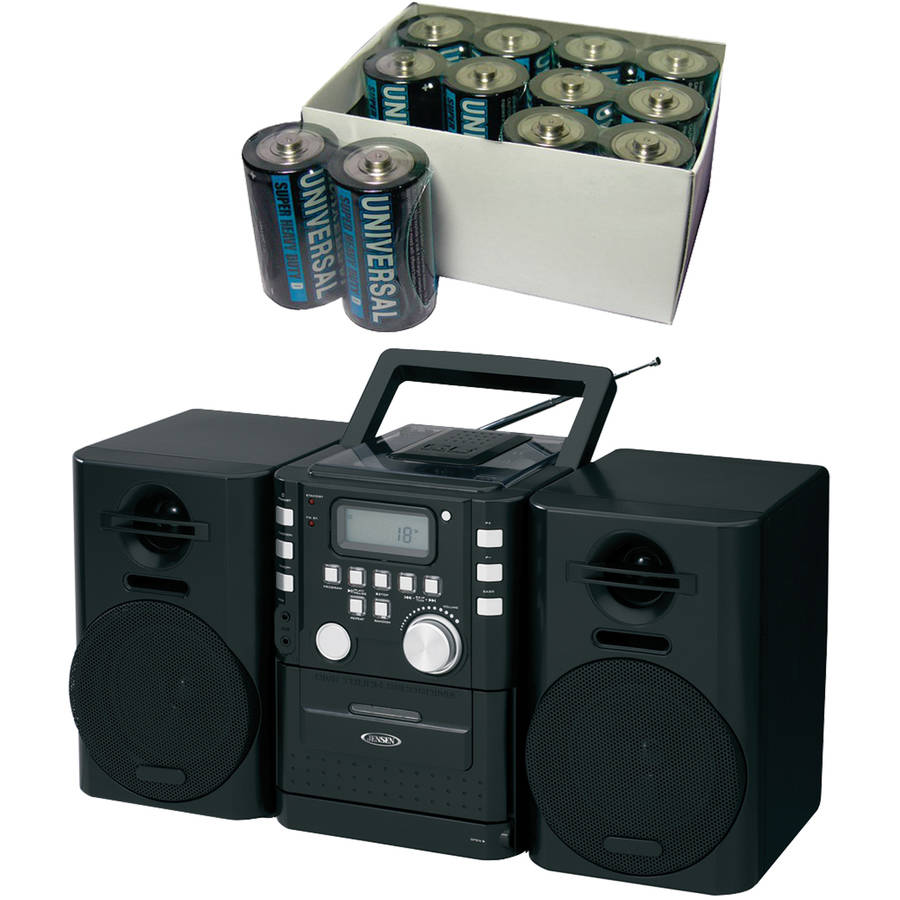 Jensen CD725 CD Music System with Cassette and FM Stereo Radio