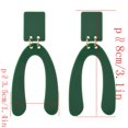 thumbnail image 3 of Pendientes Pendientes Geométricos Personalidad Personalidad Para Mujer Verde jinwen Pendientes colgantes rectangulares, 3 of 8