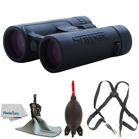 SNYPEX KNIGHT ED Water Proof Roof Prism Binocular With Case + Harness + Rocket Air Dust Blaster + Microfiber Spudz Cloth & Cleaning