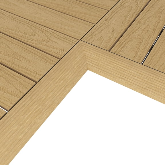 1/6 ft. x 1 ft. Quick Deck Composite Deck Tile Inside Corner Fascia in Australian Red Cedar (2-Pieces/Box)